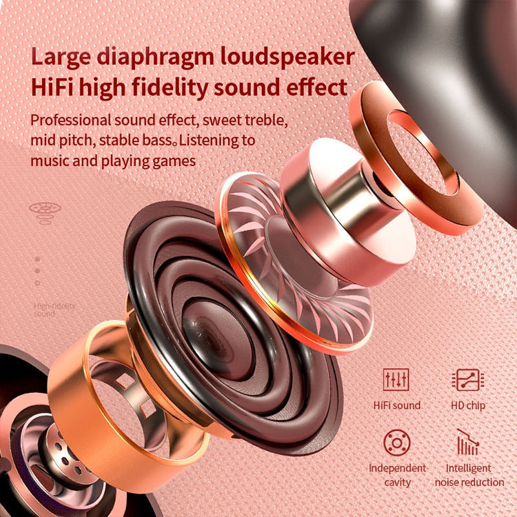 T2 Bluetooth 5.0 TWS Touch Digital Display True Wireless Bluetooth Earphone with Charging Box(Red) - TWS Earphone by PMC TechLife | Online Shopping South Africa | PMC TechLife