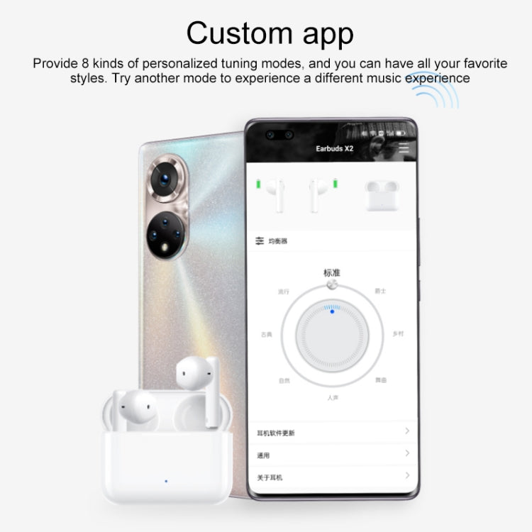 Original Honor Earbuds X2 True Wireless Bluetooth Earphone (Iceland White) - Bluetooth Earphone by Huawei | Online Shopping South Africa | PMC Jewellery | Buy Now Pay Later Mobicred