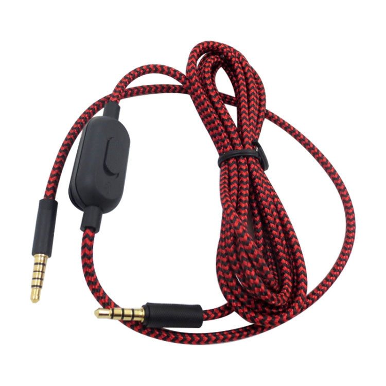 ZS0159 For Logitech G433 / G233 / G Pro / G Pro X 3.5mm Male to Male Gaming Headset Audio Cable with Wire-controlled, Cable Length: 2m(Red) - Headset Accessories by PMC TechLife | Online Shopping South Africa | PMC TechLife