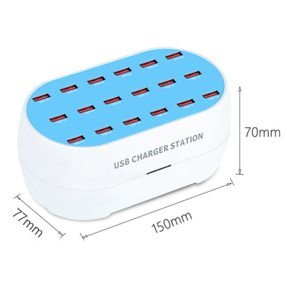 830-18 120W 18 USB Ports Multifunction Smart Charger Station AC100-240V, US Plug (White) - Multifunction Charger by PMC Jewellery | Online Shopping South Africa | PMC Jewellery