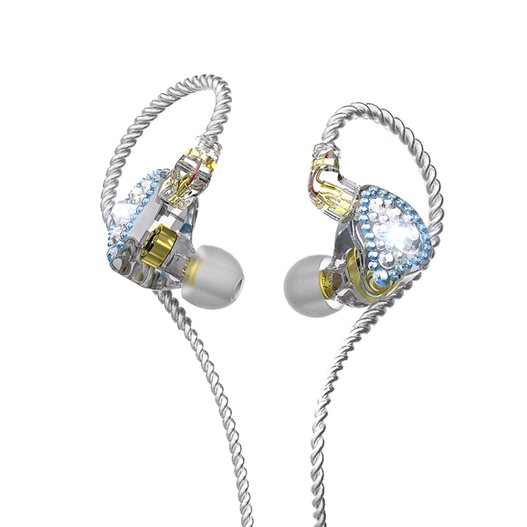 CVJ Liuli 3.5mm In-ear Wired Headset with Microphone, Length 1.25m (Blue) - In Ear Wired Earphone by CVJ | Online Shopping South Africa | PMC Jewellery | Buy Now Pay Later Mobicred