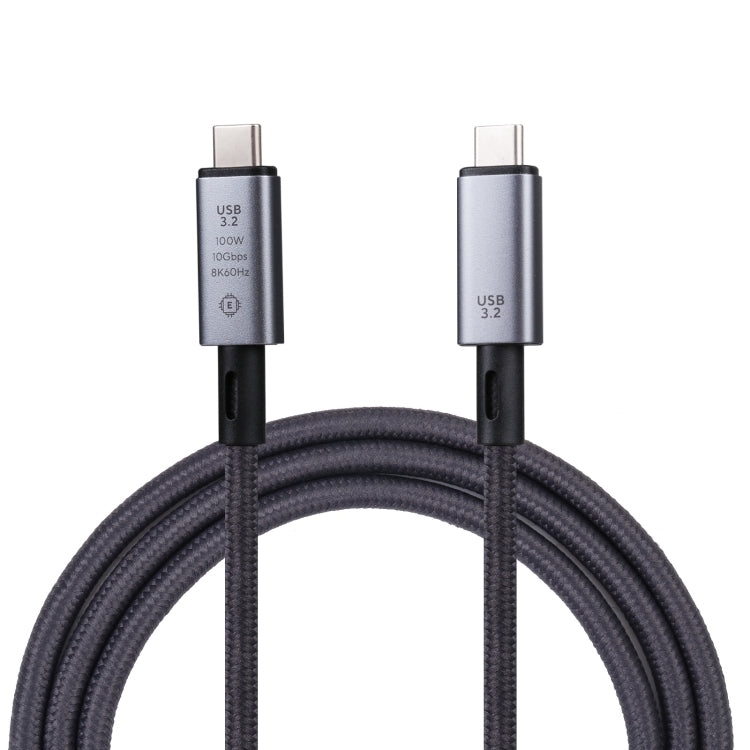 10Gbps 8K USB-C/Type-C to USB-C/Type-C Video Cable Compatible with USB 3.2, Length: 1m(Black) - Video & Audio Cable by PMC TechLife | Online Shopping South Africa | PMC TechLife