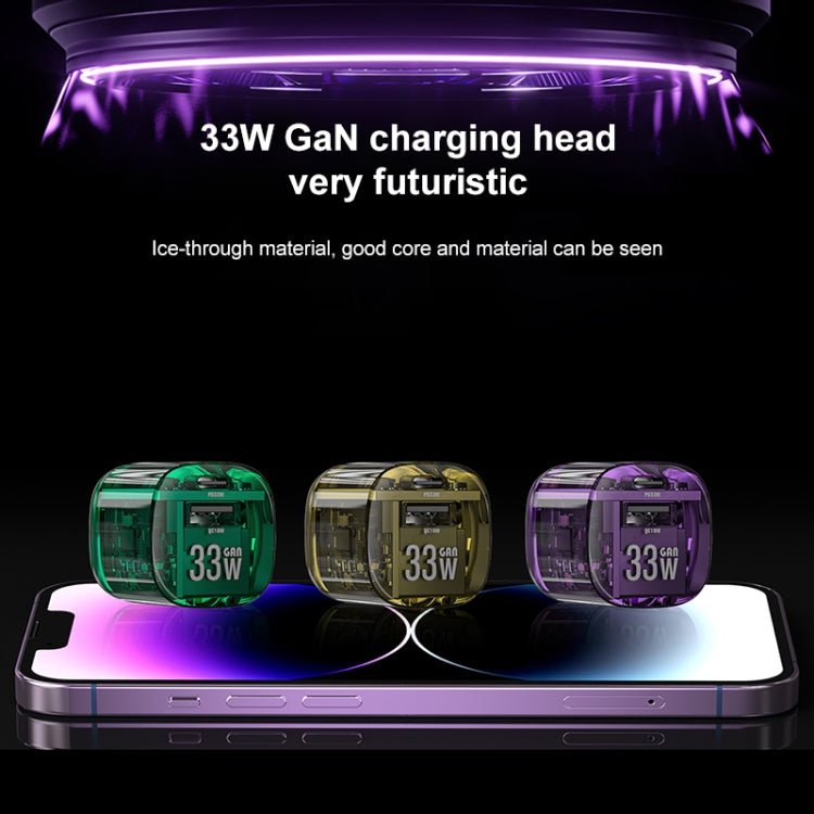 WEKOME WP-U115 33W USB+Type Dual Port GaN Fast Charger, Specification:CN Plug(Purple) - USB Charger by WK | Online Shopping South Africa | PMC Jewellery | Buy Now Pay Later Mobicred