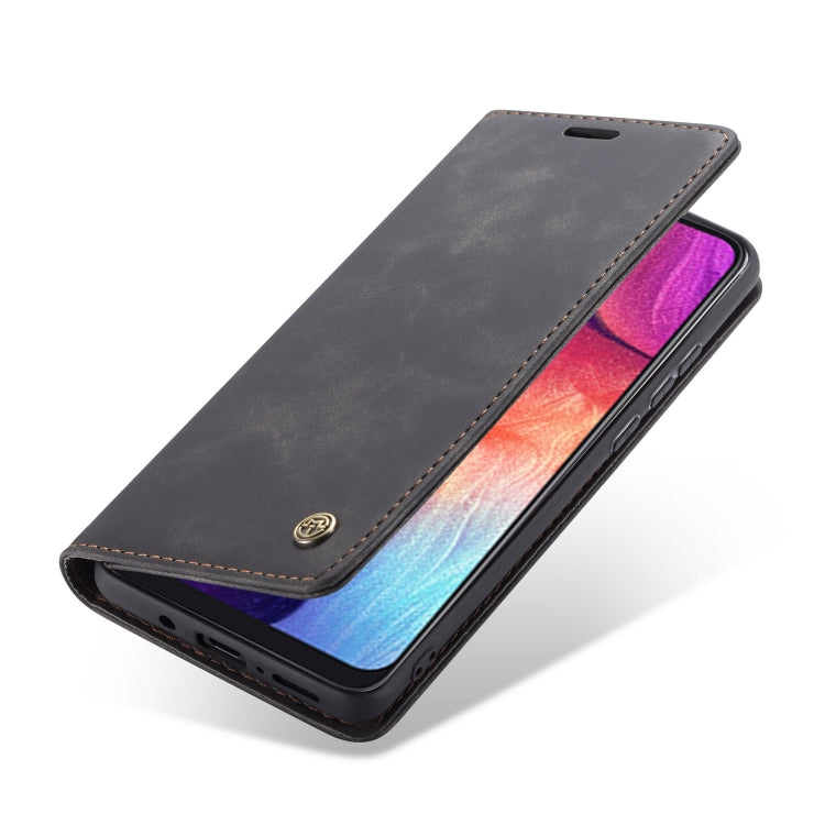 CaseMe-013 Multifunctional Retro Frosted Horizontal Flip Leather Case for Galaxy A30S / A50S / A50, with Card Slot & Holder & Zipper Wallet & Photo Frame(Black) - Galaxy Phone Cases by CaseMe | Online Shopping South Africa | PMC Jewellery | Buy Now Pay Later Mobicred