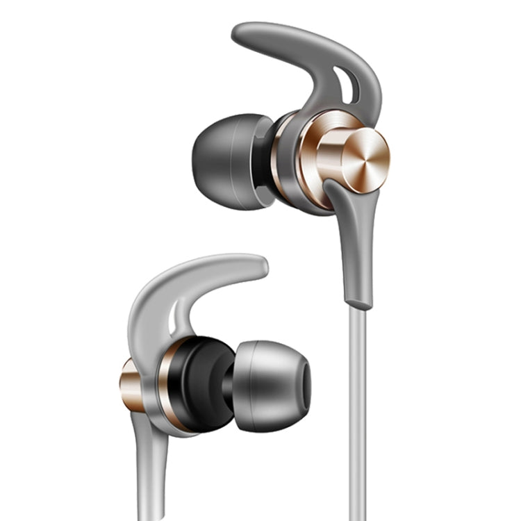 QKZ EQ1 CNC Metal Shark Fin Headphones Sports Music Headphones, Microphone Version (Gold) - In Ear Wired Earphone by QKZ | Online Shopping South Africa | PMC Jewellery