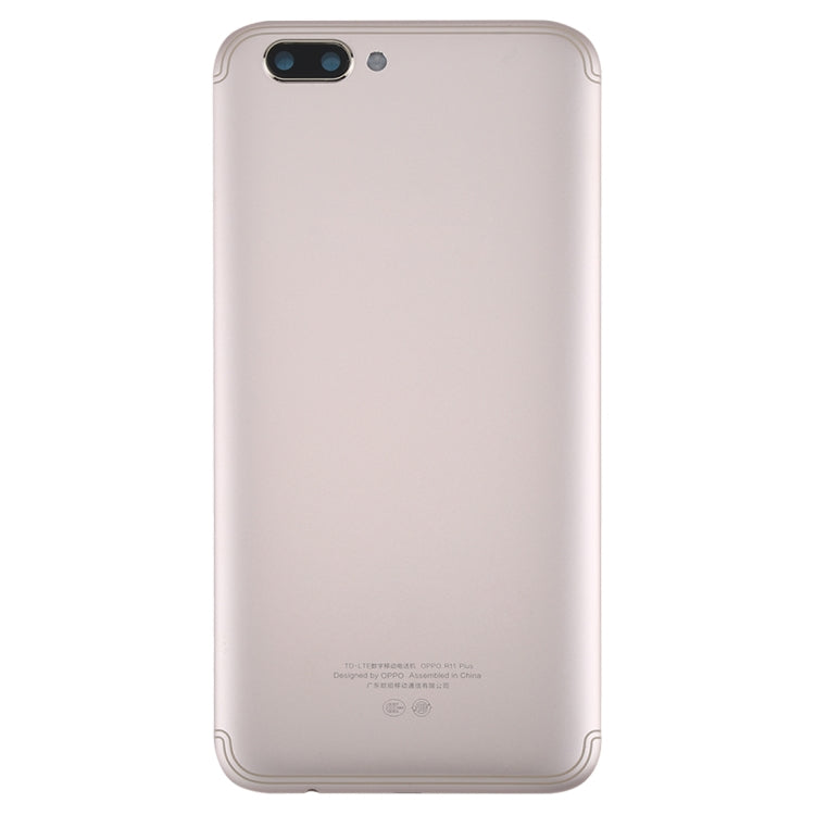 For OPPO R11 Plus Back Cover (Gold) - Back Cover by PMC TechLife | Online Shopping South Africa | PMC TechLife