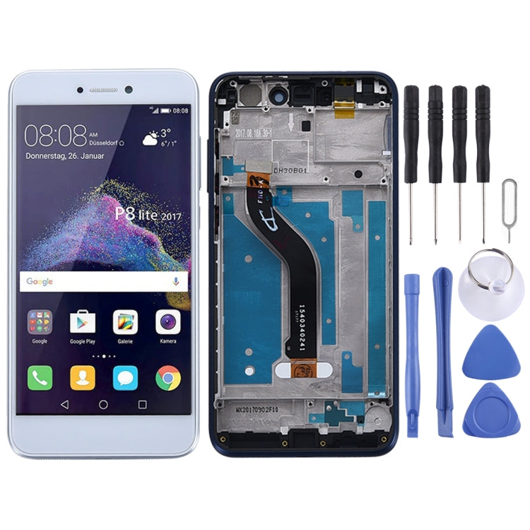 OEM LCD Screen for Huawei P8 Lite (2017) Digitizer Full Assembly with Frame (White) - free shipping - PMC TechLife - Order now!