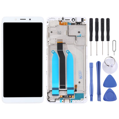 TFT LCD Screen for Xiaomi Redmi 6A / Redmi 6 Digitizer Full Assembly with Frame(White) - LCD Screen by PMC Jewellery | Online Shopping South Africa | PMC Jewellery