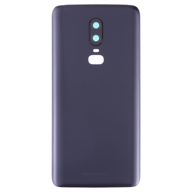 For OnePlus 6 Frosted Battery Back Cover with Camera Lens (Black) - Back Cover by PMC TechLife | Online Shopping South Africa | PMC TechLife