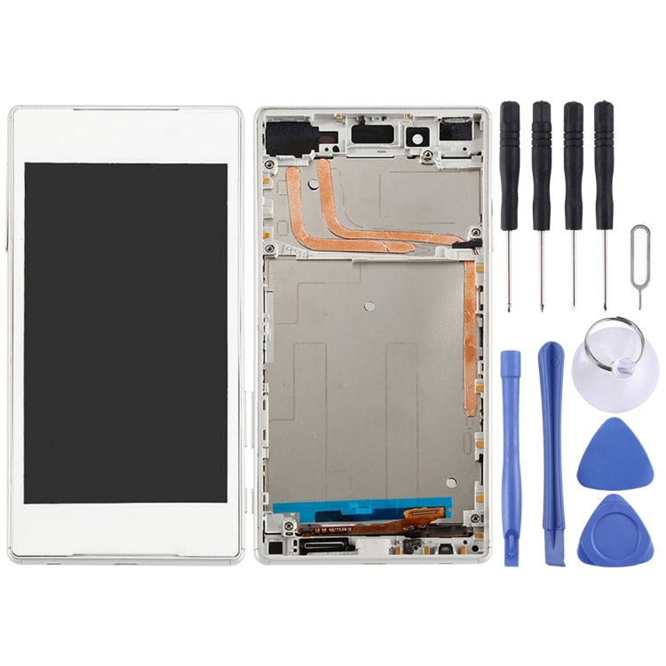 OEM LCD Screen for Sony Xperia Z5 Digitizer Full Assembly with Frame(White) - free shipping - PMC TechLife - Order now!
