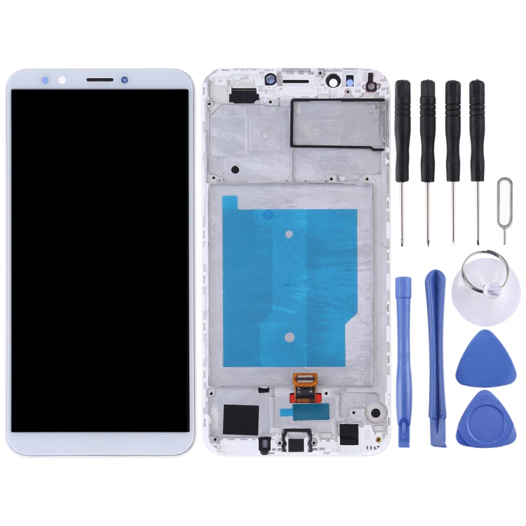 OEM LCD Screen for Huawei Y7 (2018) Digitizer Full Assembly with Frame (White) - free shipping - PMC TechLife - Order now!