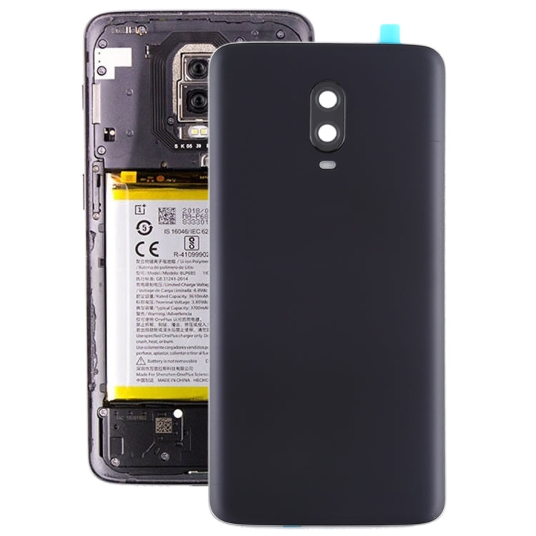 For OnePlus 6T Original Battery Back Cover with Camera Lens (Frosted Black ) - Back Cover by PMC TechLife | Online Shopping South Africa | PMC TechLife