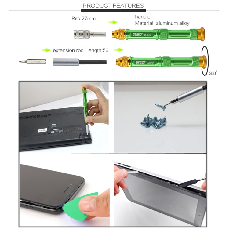 BEST BST-8929 Screwdriver Magnetic Bit Driver Kit 37 in 1 Professional Screwdrivers Set - Screwdriver Set by BEST | Online Shopping South Africa | PMC TechLife | Buy Now Pay Later Mobicred