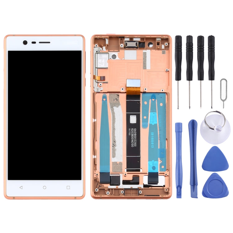 TFT LCD Screen for Nokia 3 TA-1032 Digitizer Full Assembly with Frame & Side Keys (Gold) - free shipping - PMC TechLife - Order now!