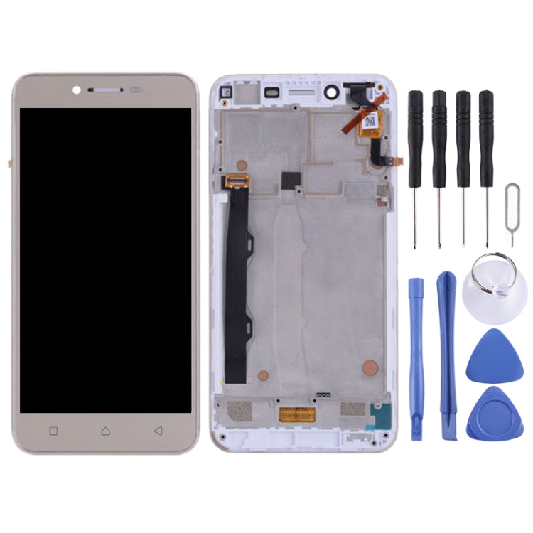 OEM LCD Screen for Lenovo Vibe K5 Plus A6020A46 A6020l36 A6020l37 Digitizer Full Assembly with Frame (Gold) - free shipping - PMC TechLife - Order now!