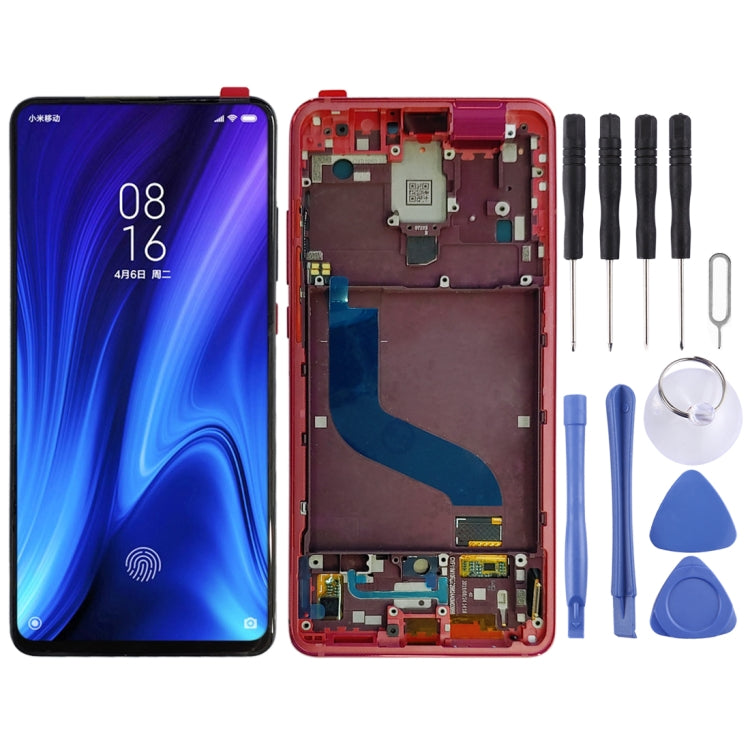 OLED LCD Screen for Xiaomi Redmi K20 / Redmi K20 Pro / 9T Pro Digitizer Full Assembly with Frame(Red) - free shipping - PMC TechLife - Order now!