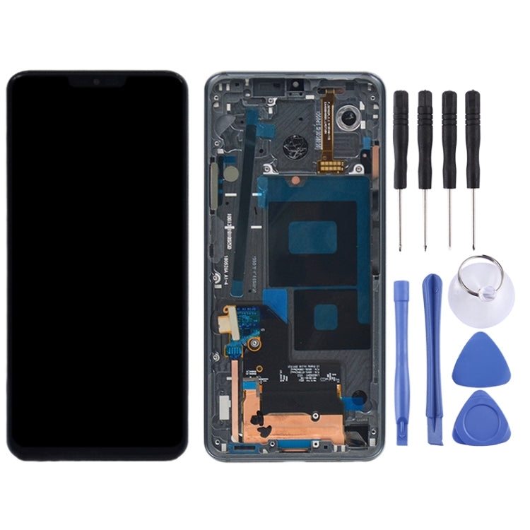 Original LCD Screen for LG G7 ThinQ / G710 G710EM G710PM G710VMP Digitizer Full Assembly with Frame(Black) - For LG by PMC Jewellery | Online Shopping South Africa | PMC Jewellery