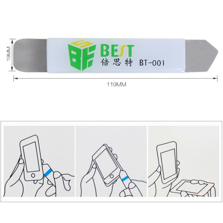 2 PCS BEST BST-001 Stainless Steel Blade Soft Thin Pry Spudger - free shipping - PMC TechLife - Order now!