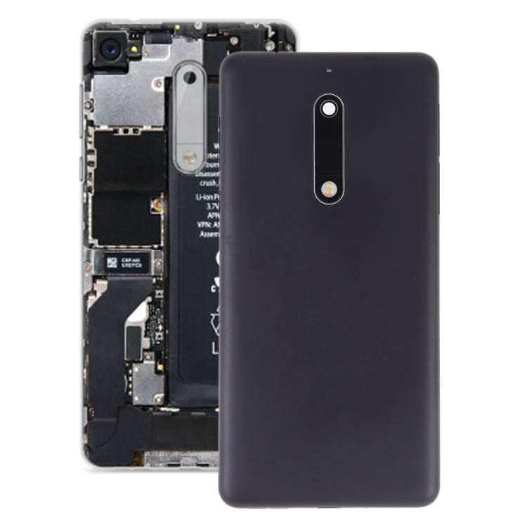 Battery Back Cover with Camera Lens & Side Keys for Nokia 5(Black) - Back Cover by PMC TechLife | Online Shopping South Africa | PMC TechLife