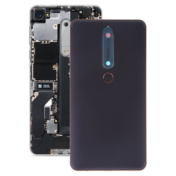 Battery Back Cover with Camera Lens & Side Keys & Fingerprint Sensor for Nokia 6.1 / 6 (2018) / 6 (2nd Gen)(Black) - Back Cover by PMC TechLife | Online Shopping South Africa | PMC TechLife | Buy Now Pay Later Mobicred