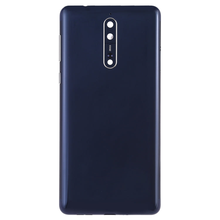 Battery Back Cover with Camera Lens & Side Keys for Nokia 8(Blue) - Back Cover by PMC TechLife | Online Shopping South Africa | PMC TechLife