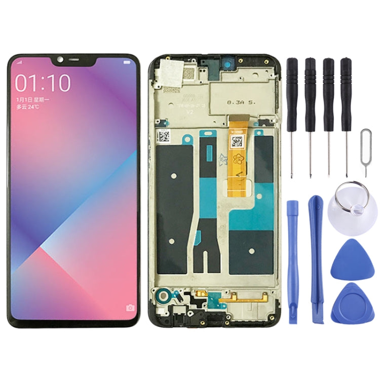 TFT LCD Screen for OPPO A5 / A3s (High Version)Digitizer Full Assembly with Frame (Black) - free shipping - PMC TechLife - Order now!