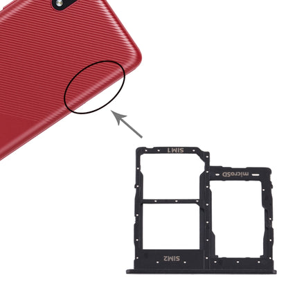 For Samsung Galaxy A01 Core SM-A013 SIM Card Tray + SIM Card Tray + Micro SD Card Tray (Black) - Galaxy A Series Parts by PMC Jewellery | Online Shopping South Africa | PMC Jewellery | Buy Now Pay Later Mobicred