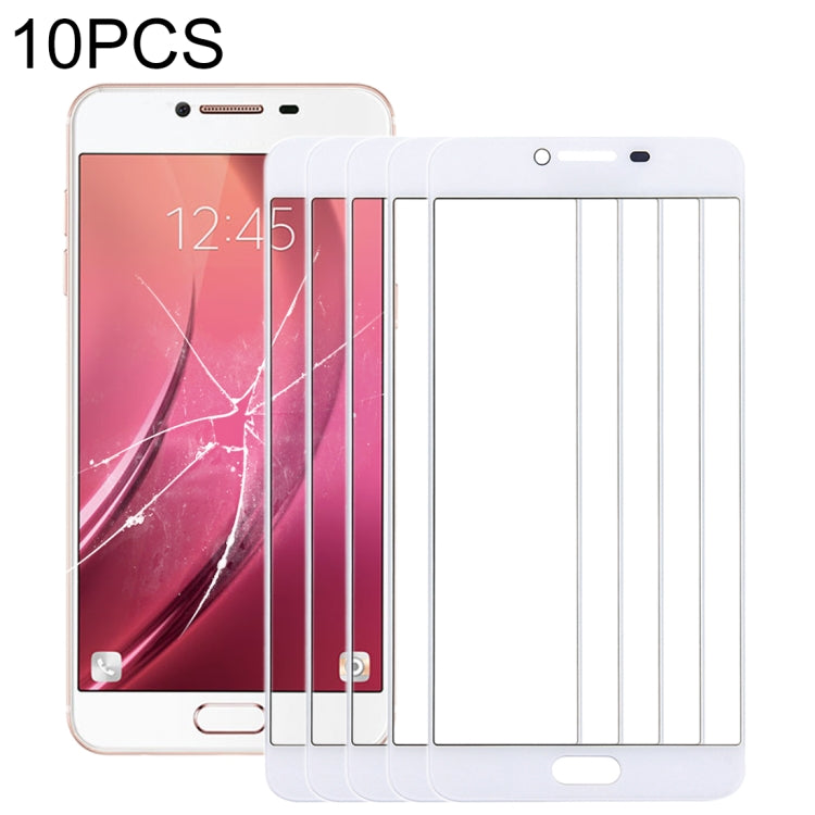 For Samsung Galaxy C7 10pcs Front Screen Outer Glass Lens (White) - free shipping - PMC TechLife - Order now!