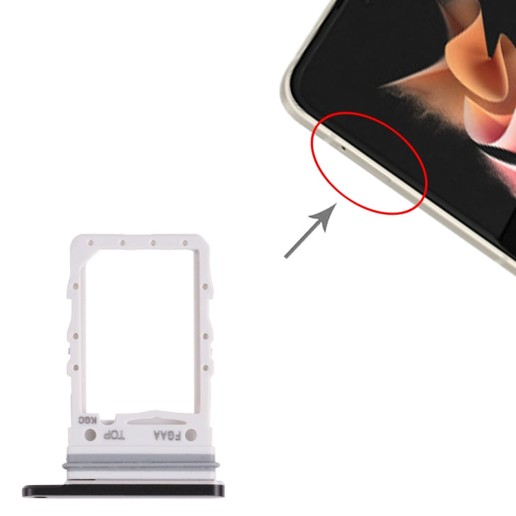 For Samsung Galaxy Z Flip3 5G SM-F711 Original SIM Card Tray (Black) - Card Socket by PMC Jewellery | Online Shopping South Africa | PMC Jewellery