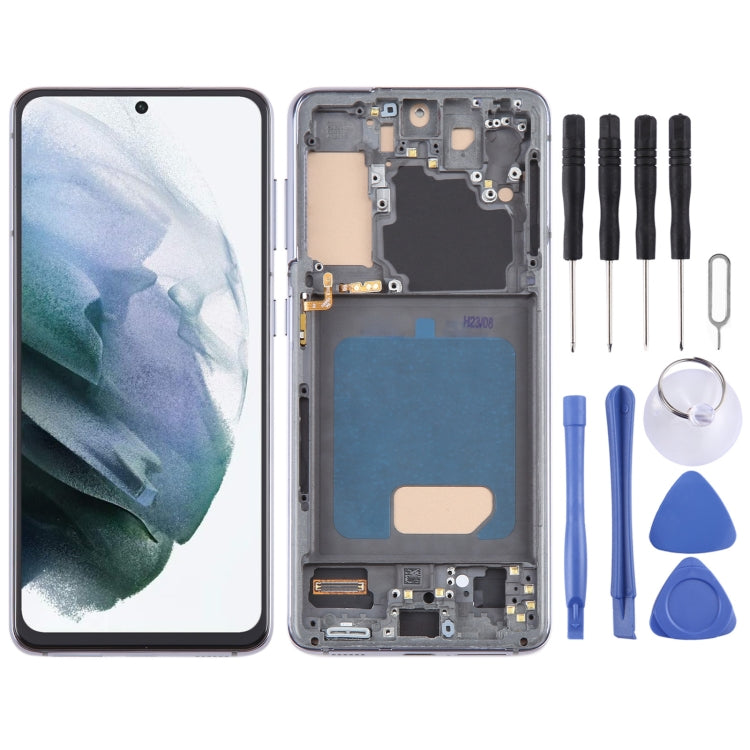 For Samsung Galaxy S21 5G SM-G991 TFT LCD Screen Digitizer Full Assembly with Frame (Grey) - LCD Screen by PMC Jewellery | Online Shopping South Africa | PMC Jewellery