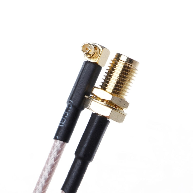 RG316 SMA Female to MMCX Right Angle Male Braid Cable, Length:15cm - free shipping - PMC TechLife - Order now!