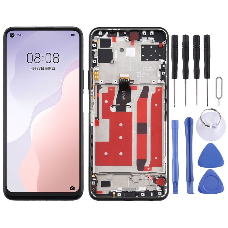 OEM LCD Screen for Huawei Nova 7 SE Digitizer Full Assembly with Frame(Black) - free shipping - PMC TechLife - Order now!