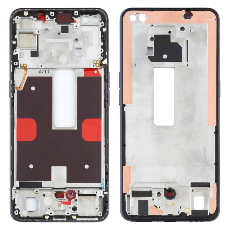 For OPPO Reno4 5G PDPM00, PDPT00, CPH2091 Front Housing LCD Frame Bezel Plate (Black) - Frame Bezel Plate by PMC TechLife | Online Shopping South Africa | PMC TechLife