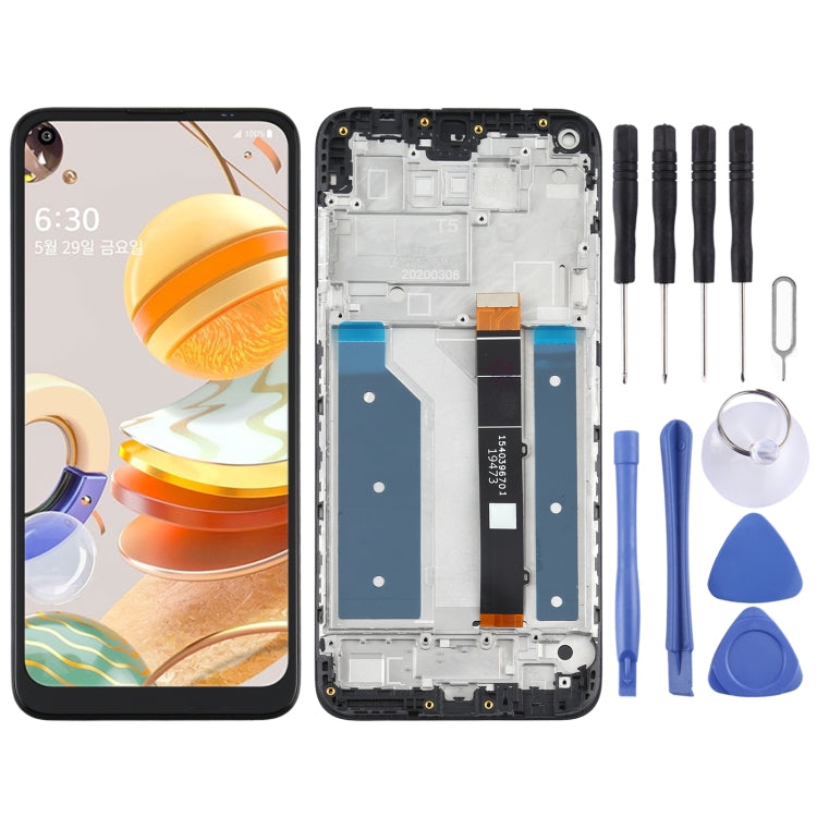 TFT LCD Screen for LG Q61 Digitizer Full Assembly with Frame(Black) - free shipping - PMC TechLife - Order now!
