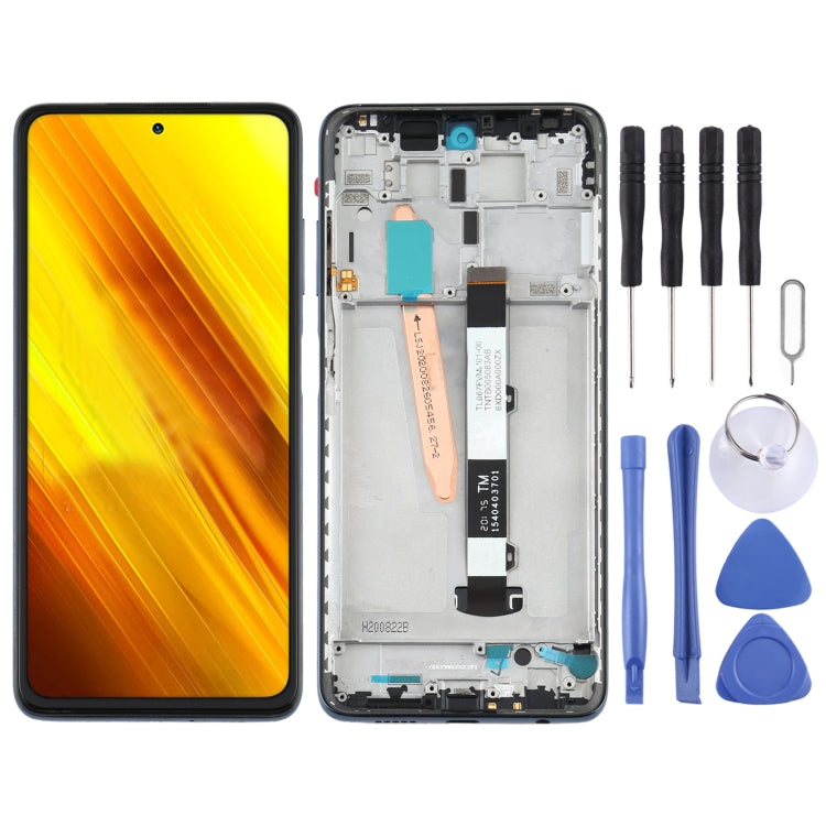 Original LCD Screen for Xiaomi Poco X3 NFC / Poco X3 Digitizer Full Assembly with Frame(Black) - LCD Screen by PMC Jewellery | Online Shopping South Africa | PMC Jewellery