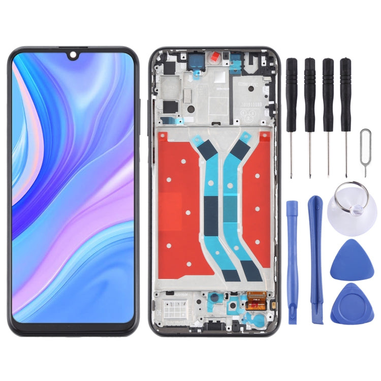 OEM LCD Screen for Huawei Y8p Digitizer Full Assembly with Frame (Black) - free shipping - PMC TechLife - Order now!