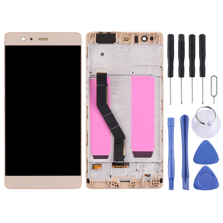 OLED LCD Screen for Huawei P9 Plus Digitizer Full Assembly with Frame(Gold) - LCD Screen by PMC Jewellery | Online Shopping South Africa | PMC Jewellery