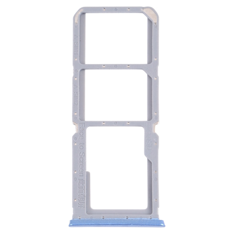 For OPPO A16 / A16S CPH2269 CPH2271  SIM Card Tray + SIM Card Tray + Micro SD Card Tray (Blue) - Card Tray by PMC TechLife | Online Shopping South Africa | PMC TechLife | Buy Now Pay Later Mobicred