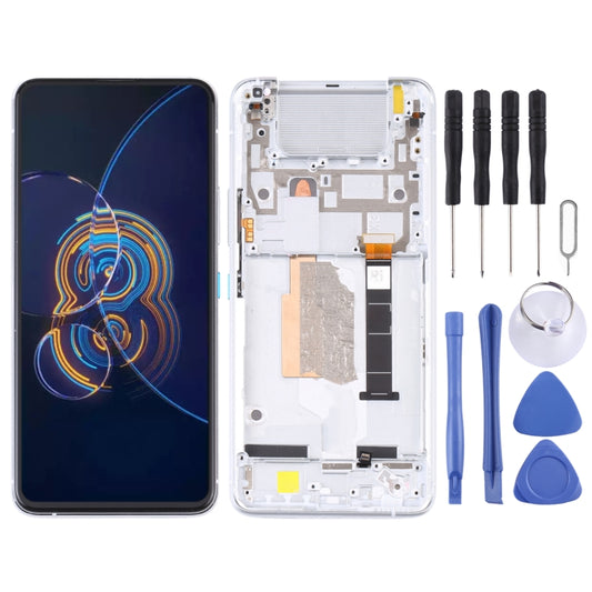 Original LCD Screen for Asus Zenfone 8 Flip ZS672KS Digitizer Full Assembly with Frame（Silver) - LCD Screen by PMC Jewellery | Online Shopping South Africa | PMC Jewellery