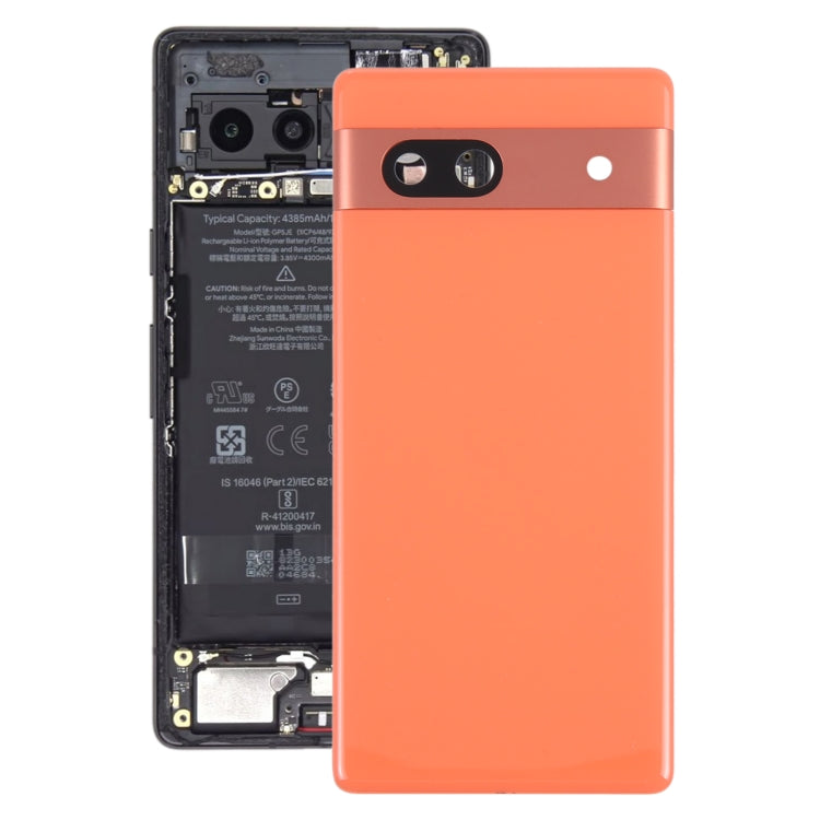 For Google Pixel 7A Original Battery Back Cover with Camera Lens Cover(Orange) - Back Cover by PMC TechLife | Online Shopping South Africa | PMC TechLife