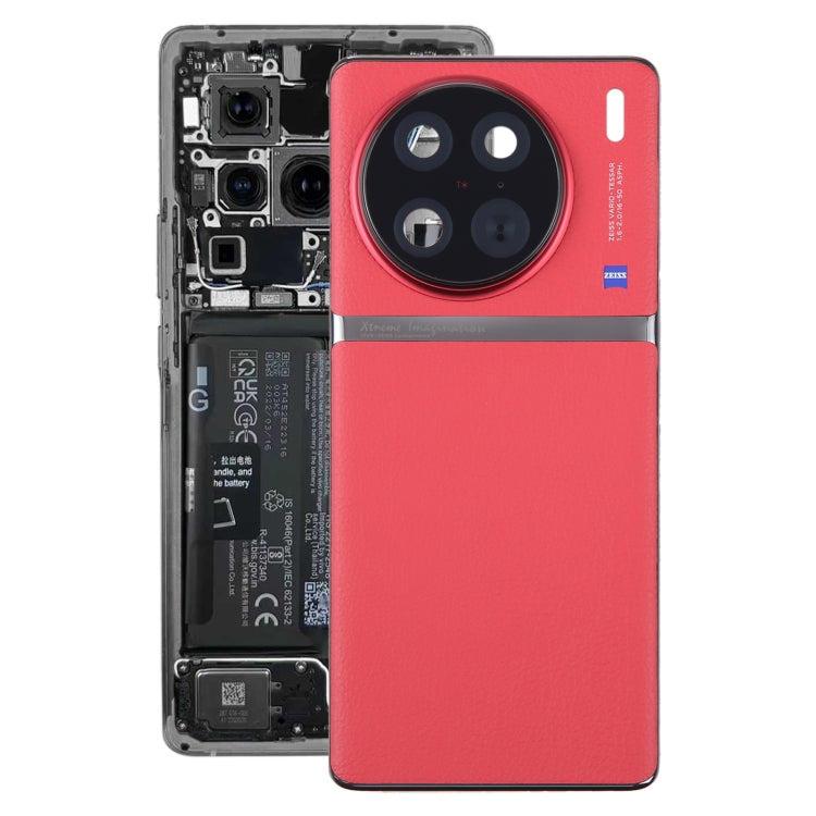 For vivo X90 Pro Original Battery Back Cover with Camera Lens Cover(Red) - Back Cover by PMC TechLife | Online Shopping South Africa | PMC TechLife