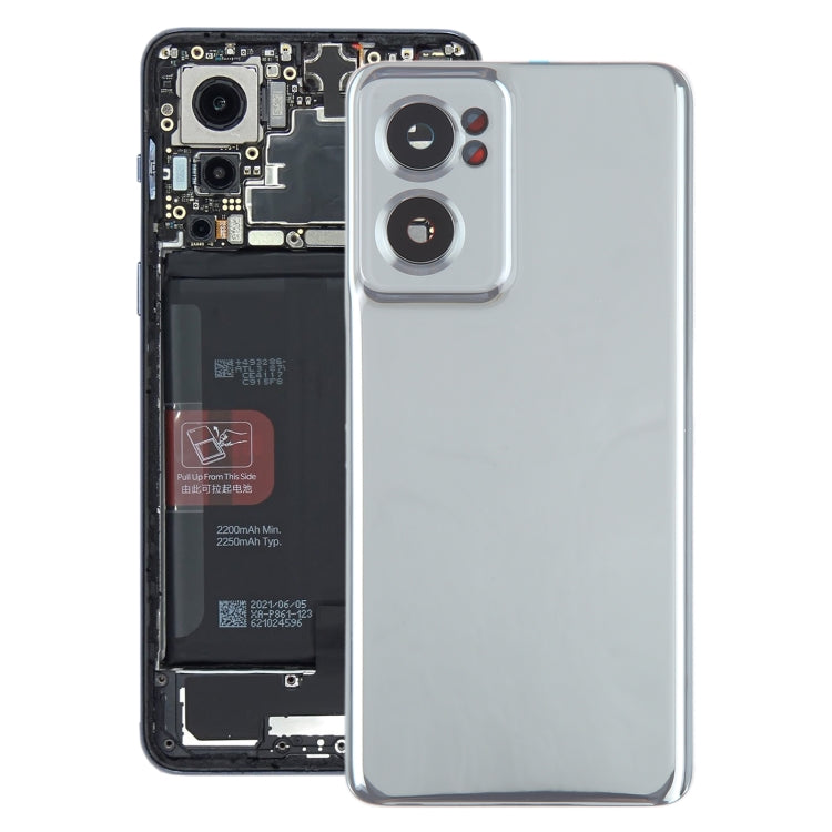 For OnePlus Nord CE 2 5G Original Battery Back Cover with Camera Lens Cover(Silver) - Back Cover by PMC TechLife | Online Shopping South Africa | PMC TechLife