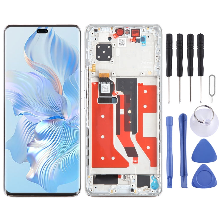 For Honor 80 Pro Original LCD Screen Digitizer Full Assembly with Frame (Silver) - LCD Screen by PMC TechLife | Online Shopping South Africa | PMC TechLife