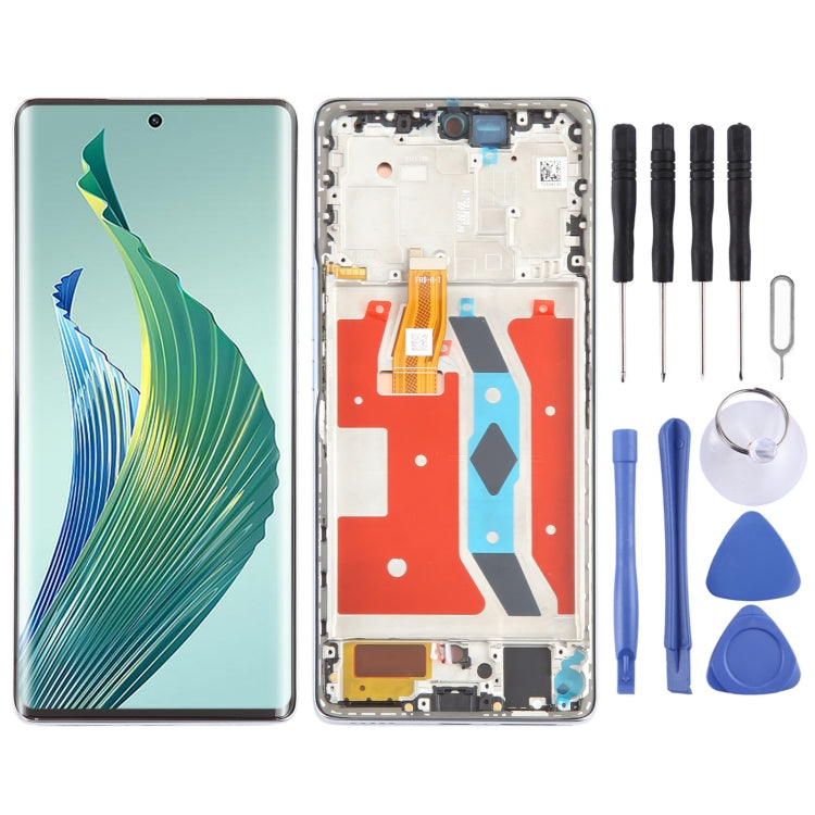 For Honor Magic5 Lite Original LCD Screen Digitizer Full Assembly with Frame (Silver) - LCD Screen by PMC TechLife | Online Shopping South Africa | PMC TechLife