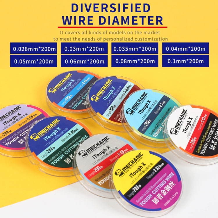 MECHANIC iTough X 200M 0.035MM LCD OLED Screen Cutting Wire - free shipping - PMC TechLife - Order now!