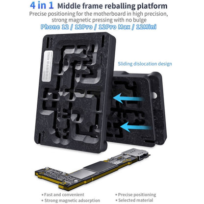 Qianli 4 in 1 Middle Frame Reballing Platform For iPhone 12 / 12 Pro / 12 Mini / 12 Pro Max - Repair Platform by QIANLI | Online Shopping South Africa | PMC Jewellery | Buy Now Pay Later Mobicred