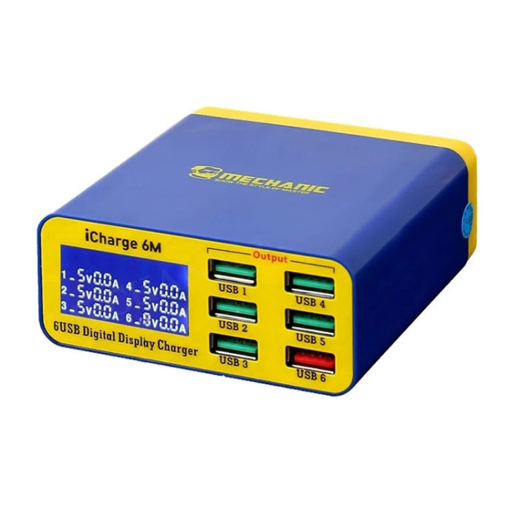 Mechanic icharge 6M QC 3.0 USB Smart Charger Support Fastcharging With LCD, EU Plug - free shipping - PMC TechLife - Order now!