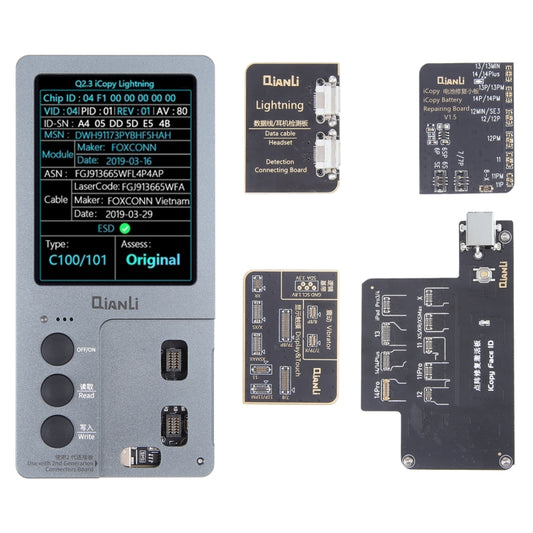 For iPhone 6 - 14 Pro Max 5 in 1 Qianli iCopy Plus 2.2 Repair Detection Programmer Set, Plug: EU - Repair Programmer by QIANLI | Online Shopping South Africa | PMC Jewellery | Buy Now Pay Later Mobicred