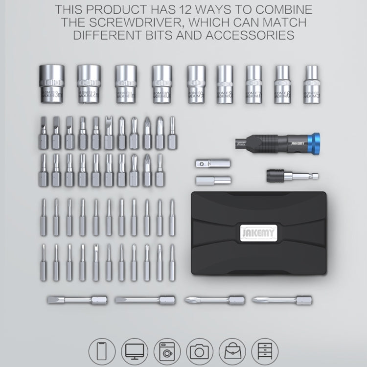 JAKEMY JM-6125 60 in 1 Professional Screwdriver Set - Screwdriver Set by JAKEMY | Online Shopping South Africa | PMC Jewellery | Buy Now Pay Later Mobicred