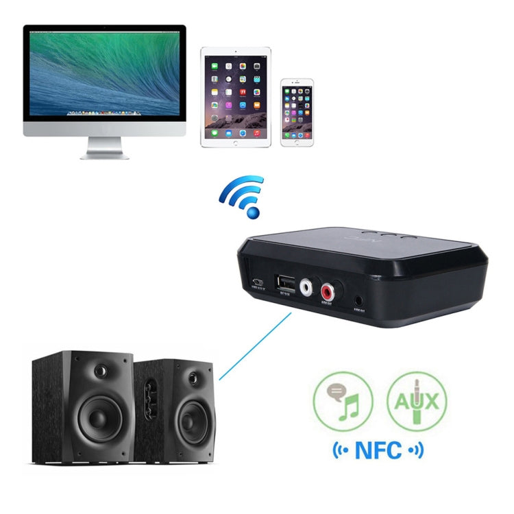 B10 NFC Desktop Bluetooth Music Receiver 4.1 Bluetooth Adapter USB Drive Reads Bluetooth Speaker - Audio Receiver Transmitter by PMC Jewellery | Online Shopping South Africa | PMC Jewellery